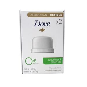 Dove Deodorant Refill Kit 2 Boxes includes 4 refills Cucumber and Green Tea